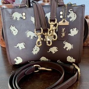 Coach Dark Teak Rogue 25 Elephant Purse